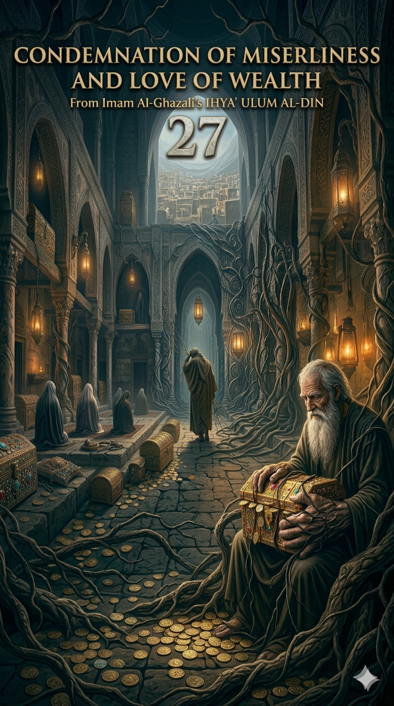 Cover of Miserliness and Wealth by Imam al-Ghazali